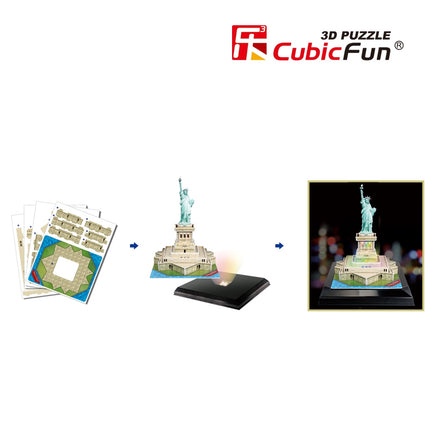 Cubicfun 3D Puzzle With Led Statue Of Liberty
