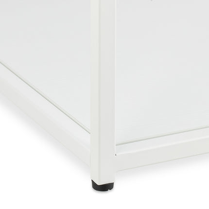 Cuboid side table with glass