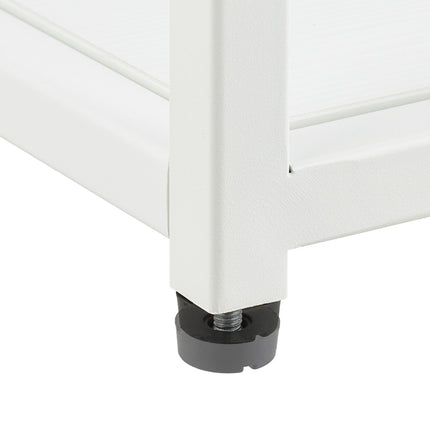 Cuboid side table with glass