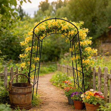 Cucumber Trellis Arch with Net, 230x140x198 cm