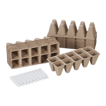 Cultivation pots, 200 pcs, with label
