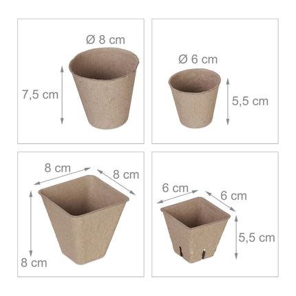 Cultivation pot, set of 96 with accessories