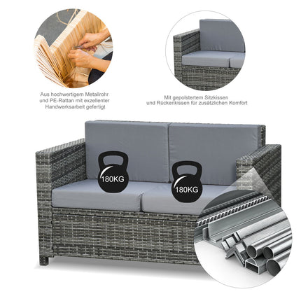 Terrace & Balcony Cushion - Metal & Polyester, 130x70x80 cm