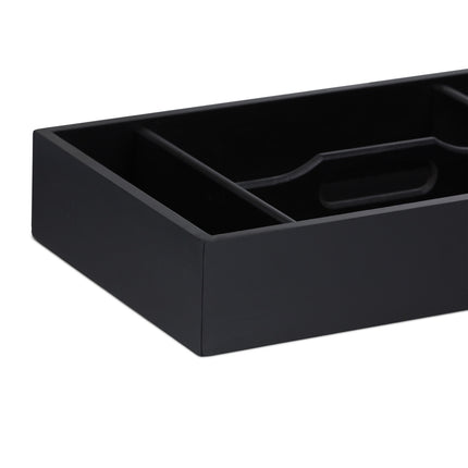 Cutlery Tray with Handle – 4 Compartments, Bamboo