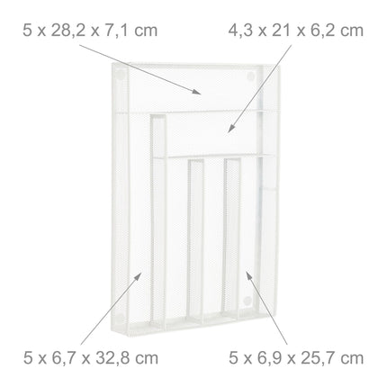 Cutlery box 6 compartments metal