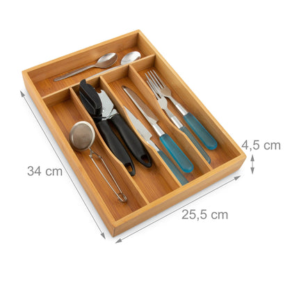 Cutlery box bamboo 34 x 25 x 4.5 cm