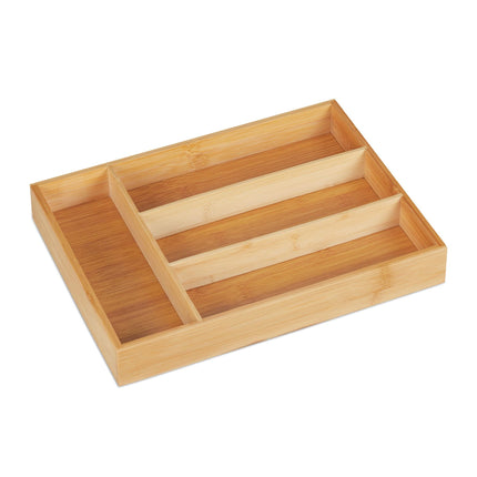 Cutlery box bamboo 4 compartments