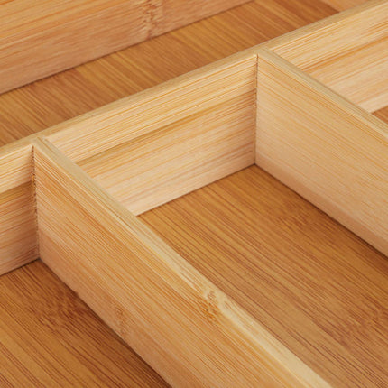 Cutlery box bamboo 4 compartments