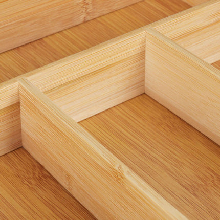 Cutlery box bamboo 4 compartments