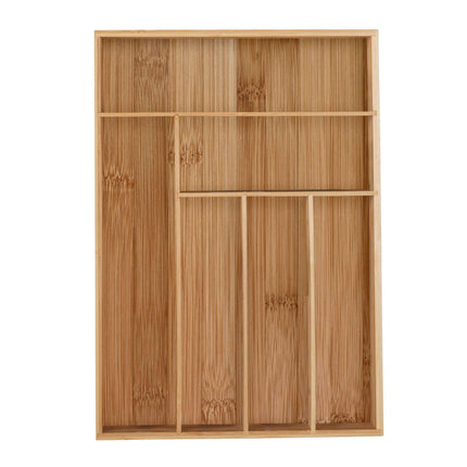 Cutlery box bamboo 6 compartments