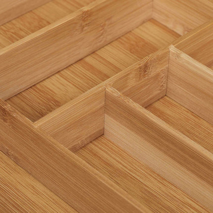 Cutlery box bamboo 6 compartments