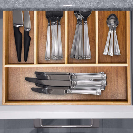 Cutlery box in bamboo