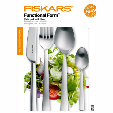 Cutlery set 16 pieces in gift box matt