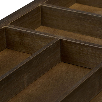 Cutlery tray bamboo dark brown