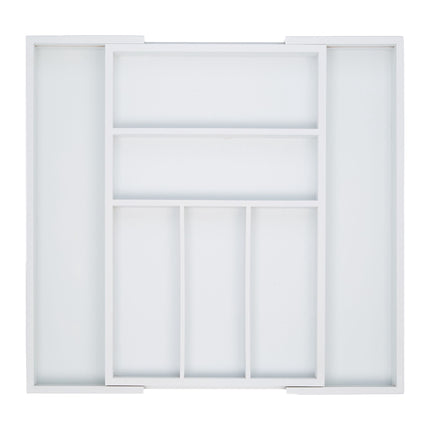 Cutlery tray bamboo white