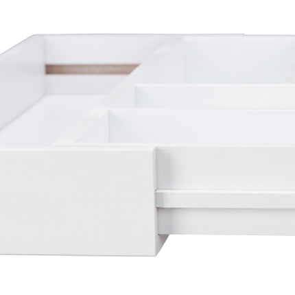 Cutlery tray bamboo white