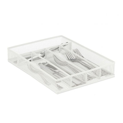 Cutlery tray metal white