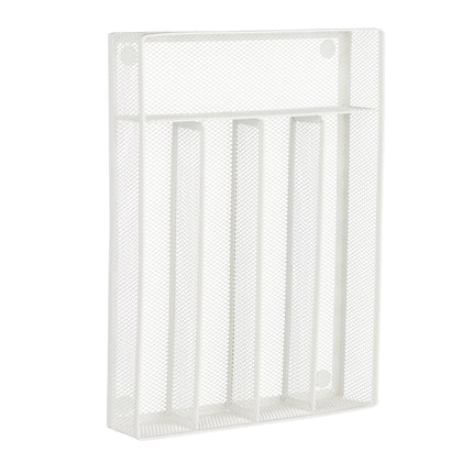 Cutlery tray metal white