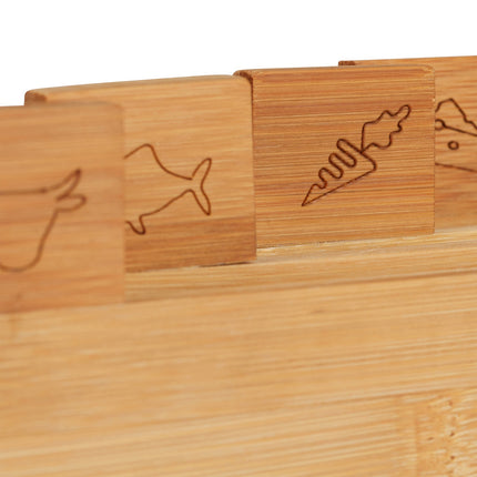 Cutting board set of 4 with stand