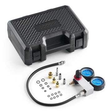 Cylinder Leak-Down Tester Kit, Dual Gauge 0-100 PSI, 4 Adapters
