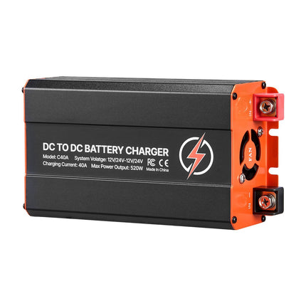 DC to DC Battery Charger 40A 520W, 12V 24V LiFePO4