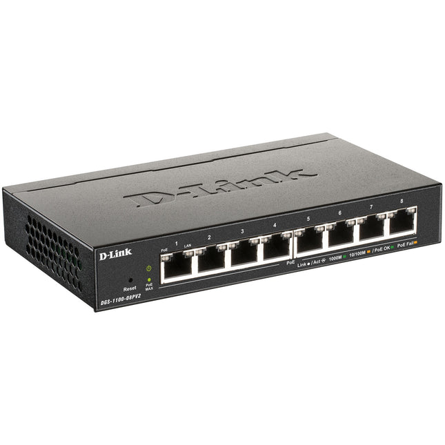 DGS-1100-08PV2 8-Port PoE Administerable Gigabit switch