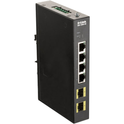DIS-100G-6S 4-port Gigabit Industrial Switch with 2 x 100/1000M SFP