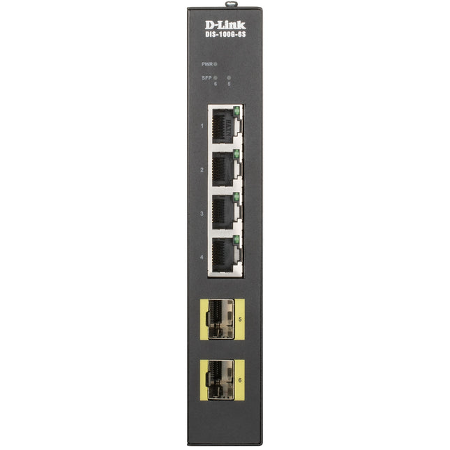 DIS-100G-6S 4-port Gigabit Industrial Switch with 2 x 100/1000M SFP