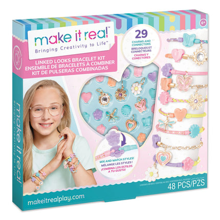 DIY Bracelet Set, Linked Design, Adjustable Size, 5 Pieces