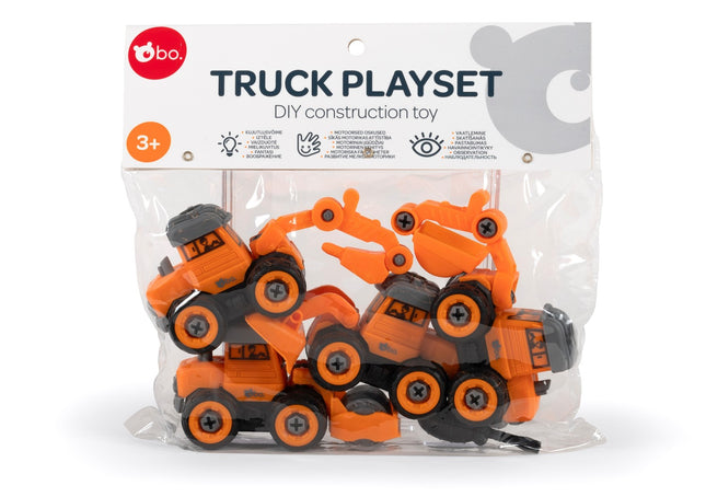 DIY Building Trucks Construction Toy Set for Kids
