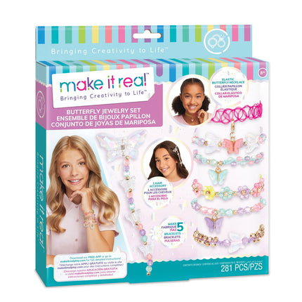 DIY Jewelry Set with Butterfly Charms and Beads