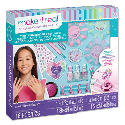 DIY Nail Styling Set with Tools, Polish, and Accessories