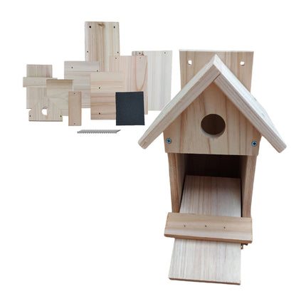 DIY Wooden Nesting Boxes for Birds, Set of 2