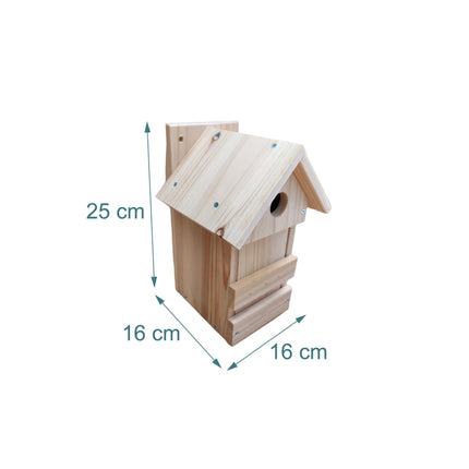 DIY Wooden Nesting Boxes for Birds, Set of 2