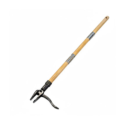 Dandelion Puller Weed Tool – Long Bamboo Handle, Footplate