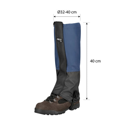 Dark Blue Hiking Gaiters, Waterproof, Adjustable