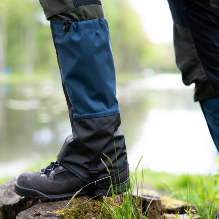 Dark Blue Hiking Gaiters, Waterproof, Adjustable