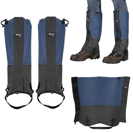 Dark Blue Hiking Gaiters, Waterproof, Adjustable