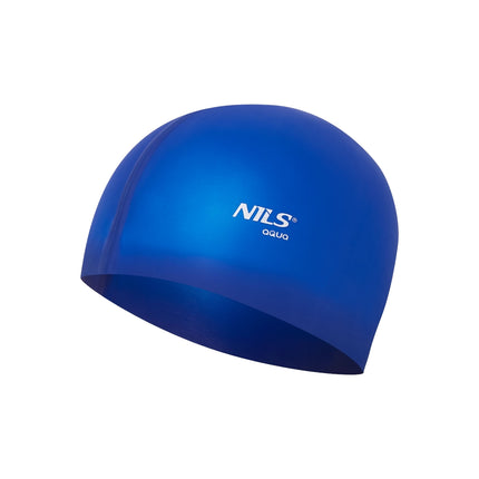 Dark Blue Silicone Swimming Cap, Solid Color