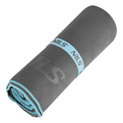Dark Gray Microfibre Towel, 200x90 cm