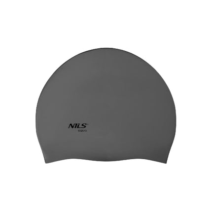 Dark Gray Silicone Swimming Cap – Solid Color