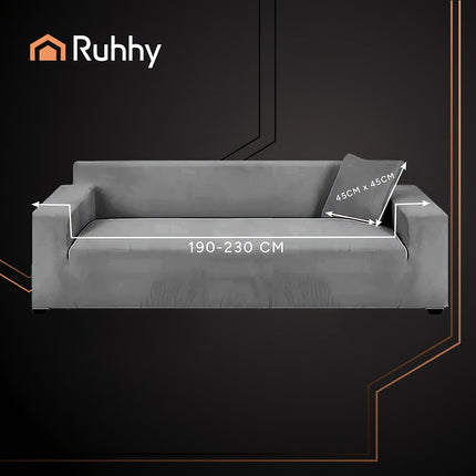 Dark Gray Sofa Cover, Stretch Fit 190-230cm