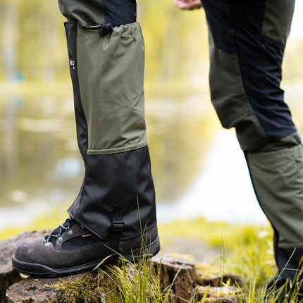 Dark Green Hiking Gaiters, Waterproof, Adjustable
