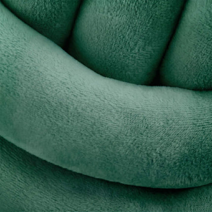 Dark Green Knot Pillow – 25 cm, Polyester Foam