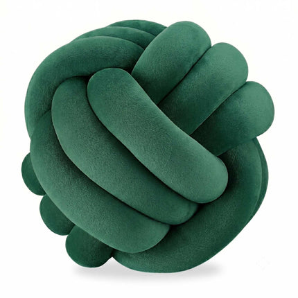 Dark Green Knot Pillow – 25 cm, Polyester Foam