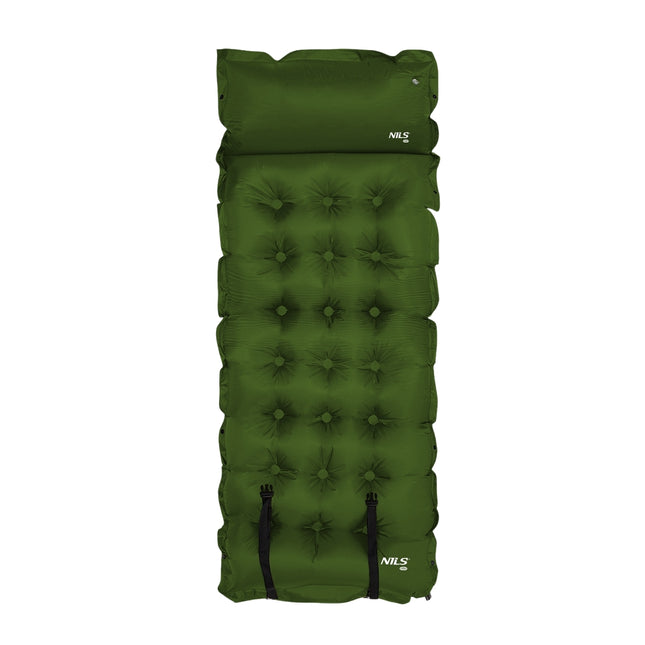 Dark Green Self-Inflating Camping Mat, Compact