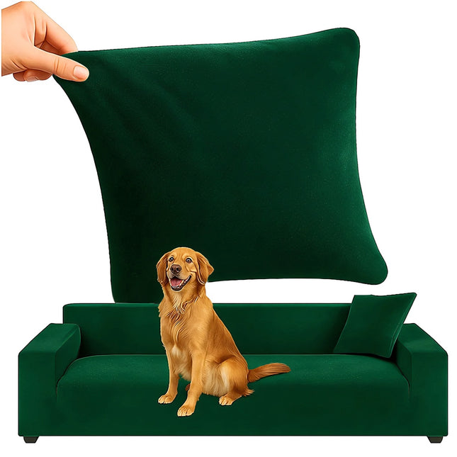 Donkergroene bankhoes, stretch, 190-230 cm