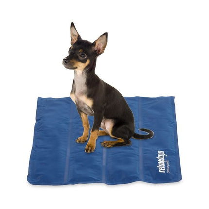 Dark blue cooling mat for dogs