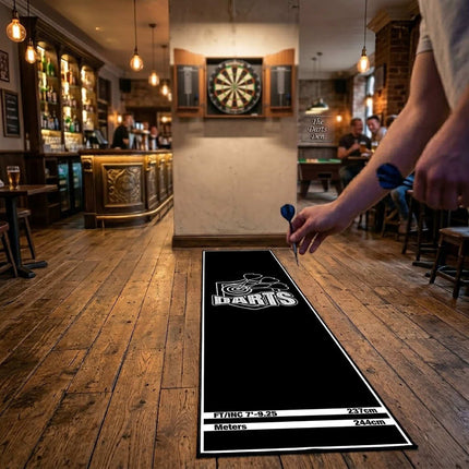 Dart Mat with Oche Line, 60x260 cm, Non-Slip
