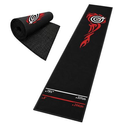 Dart Mat with Oche Line, 60x260 cm, Non-Slip